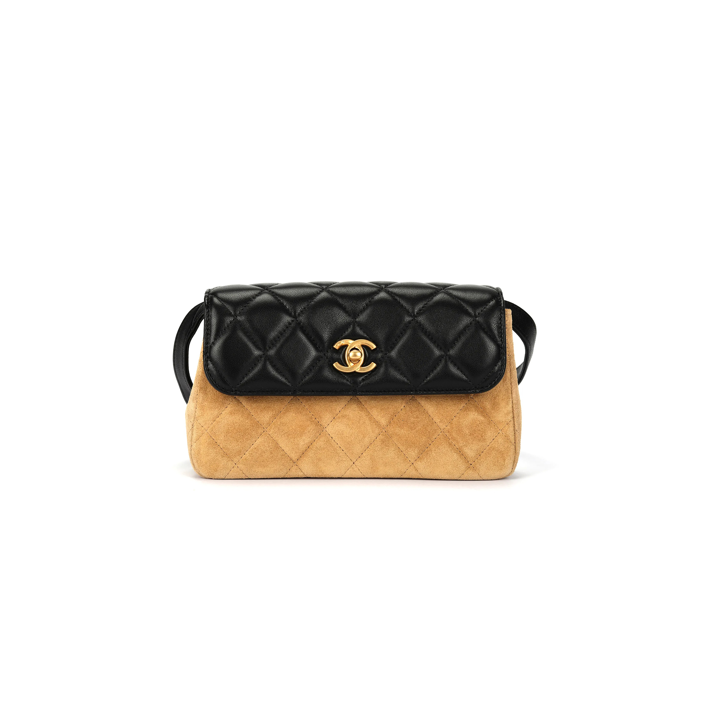 Ch*el master black suede flap crossbody bag ap4677 (19.5*11.5*5cm)